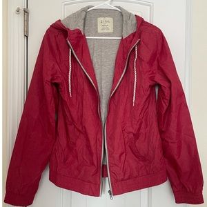 Red raincoat